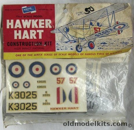 Airfix 1/72 Hawker Hart - First Issue - Bagged, 1398 plastic model kit